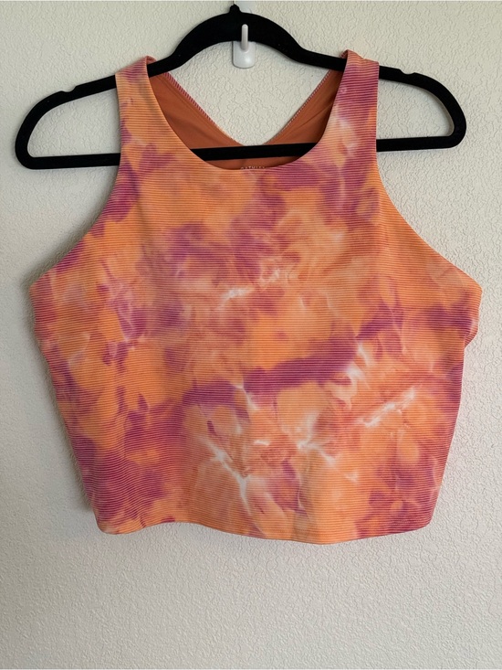 Athleta Tops - Athleta Tie-Dye Racerback Conscious Crop Tank - Orange & Pink